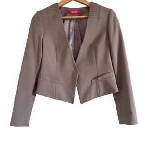 Catherine Malandrino cropped taupe Blazer